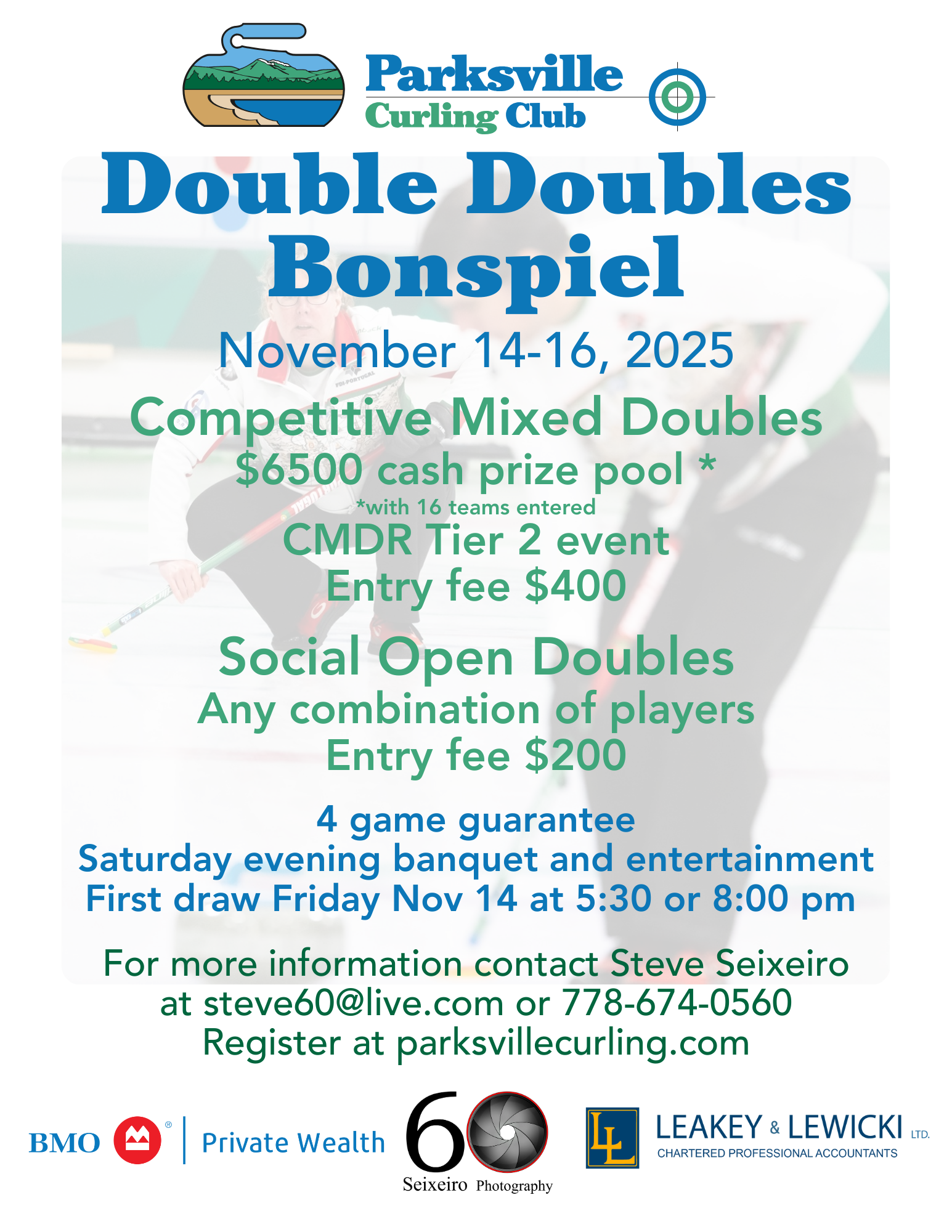Double Doubles 2025 bonspiel poster
