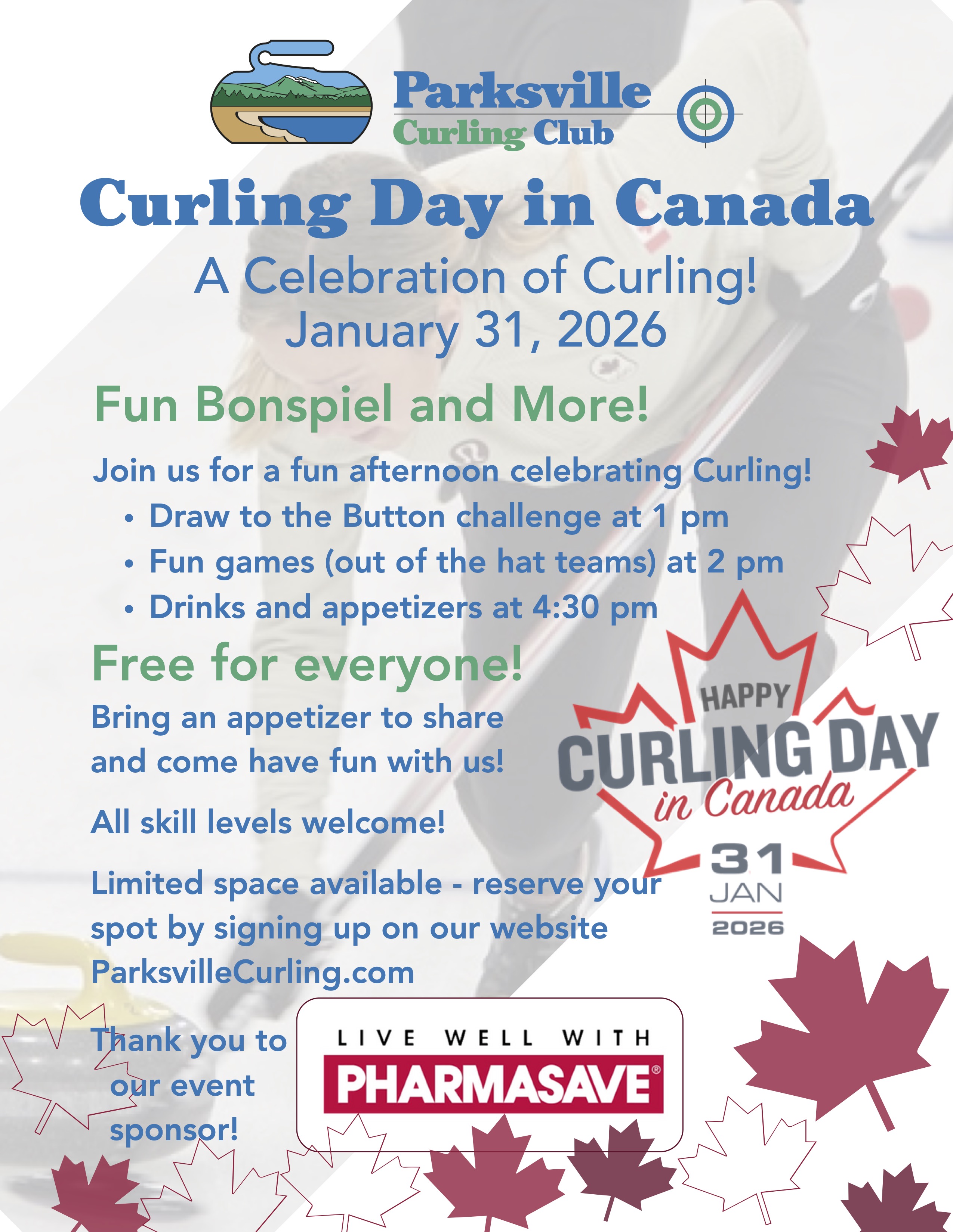 curling day in Canada poster
